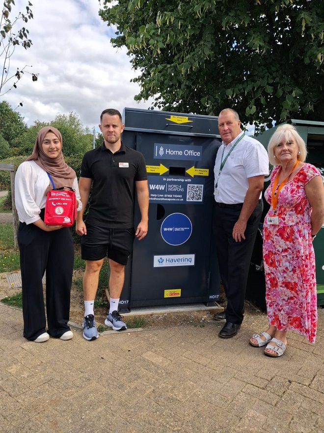 knife surrender bin in Harold Hill