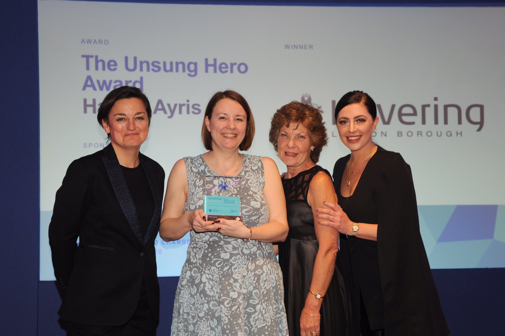 Hayley Ayris receives her Unsung Hero Award