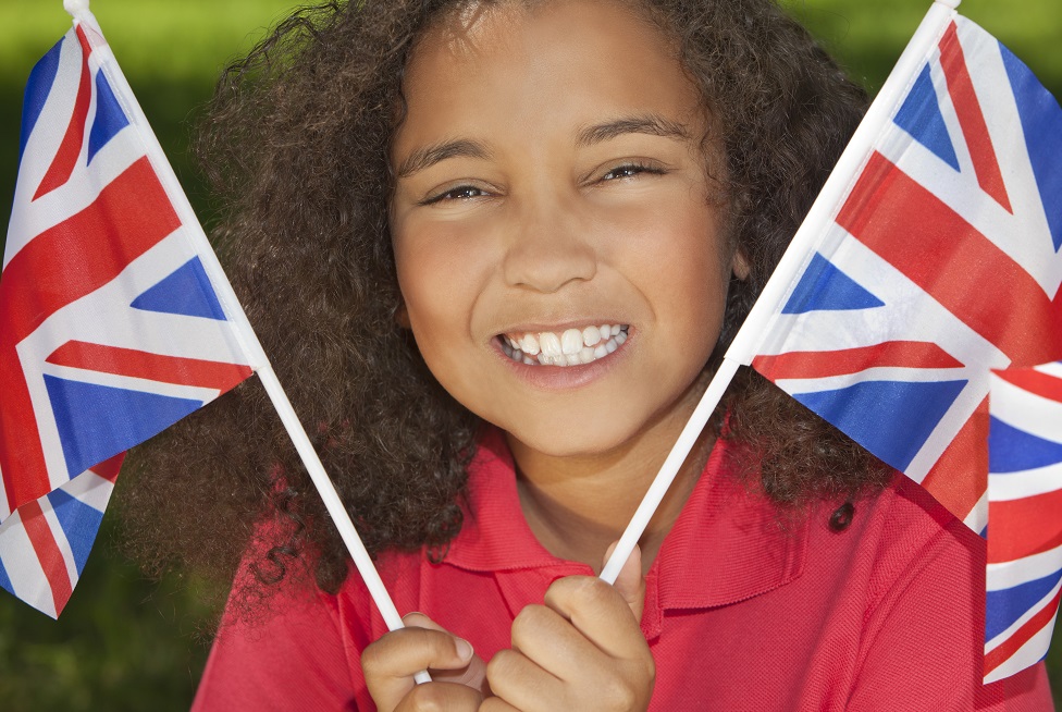 Child with union flags