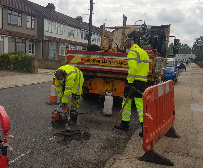 Over 3,500 potholes are repaired by Havering Council year on year
